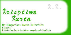 krisztina kurta business card